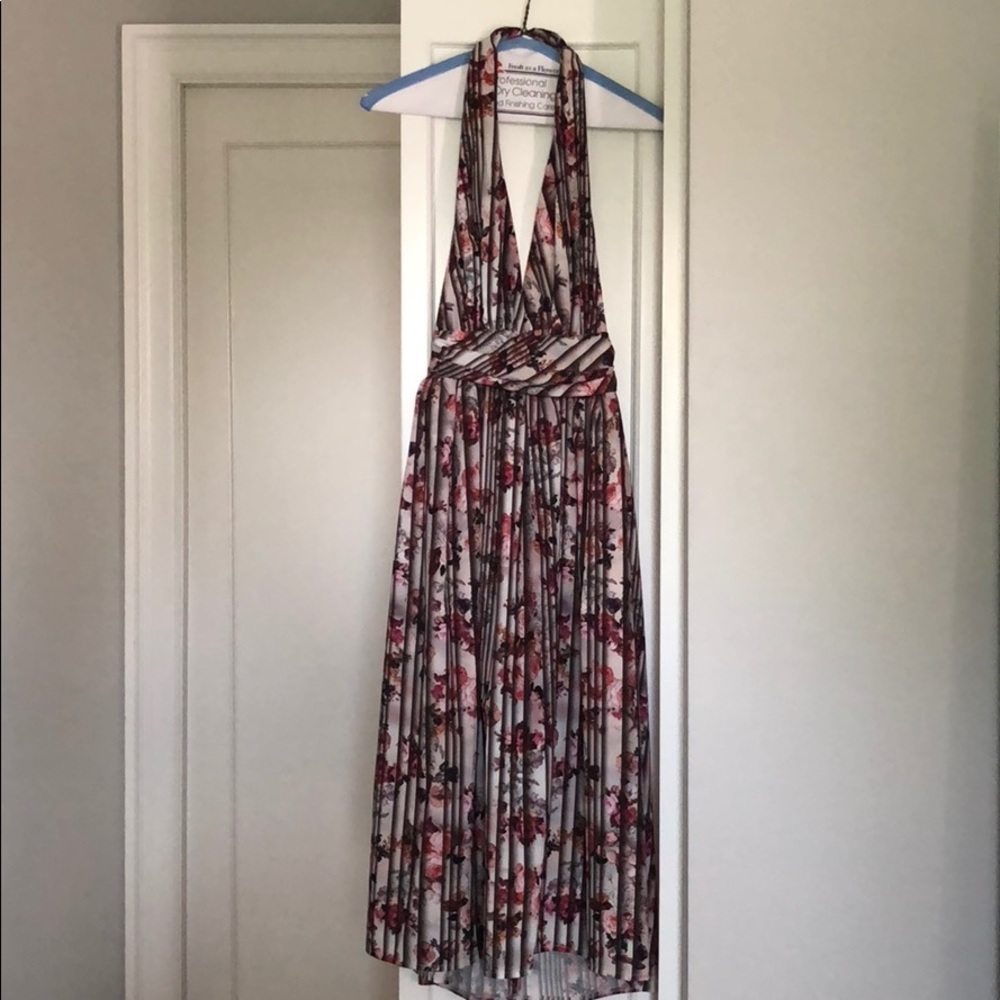 ASOS halter floral print dress